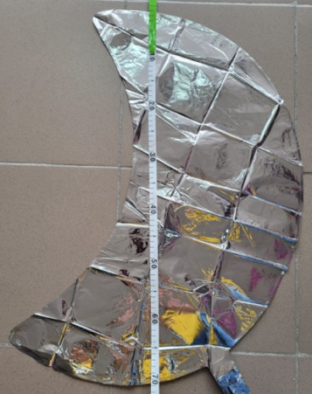 Balon folie semiluna argintie 48 x 70 cm [3]