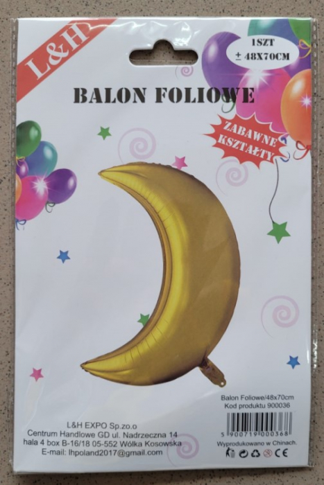 Balon folie semiluna aurie 48 x 70 cm [4]