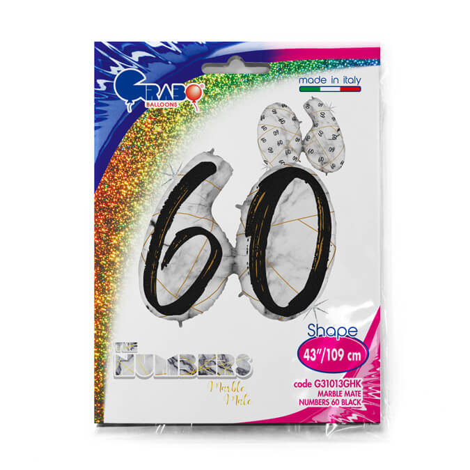 Balon folie set 60 ani negru 109 cm [5]