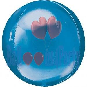 Balon folie Minge , sfera albastru bleu Orbz 38 x 40cm