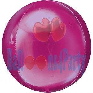 Balon folie Minge , sfera roz Orbz 38 x 40cm