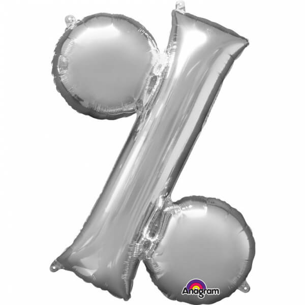 Balon folie simbol reducere , procent / la suta % argintiu 40cm [1]