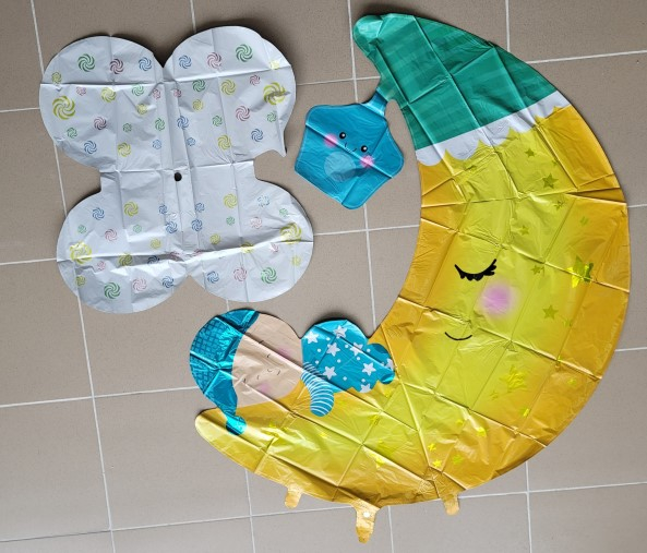 Balon folie stand luna cu bebe 110 x 70 cm [4]