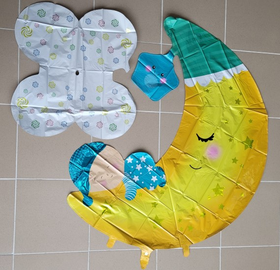 Balon folie stand luna cu bebe 110 x 70 cm [5]