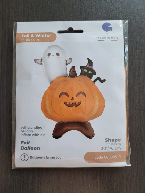 Balon folie stand up Dovleac si fantoma / Halloween 76 cm [5]