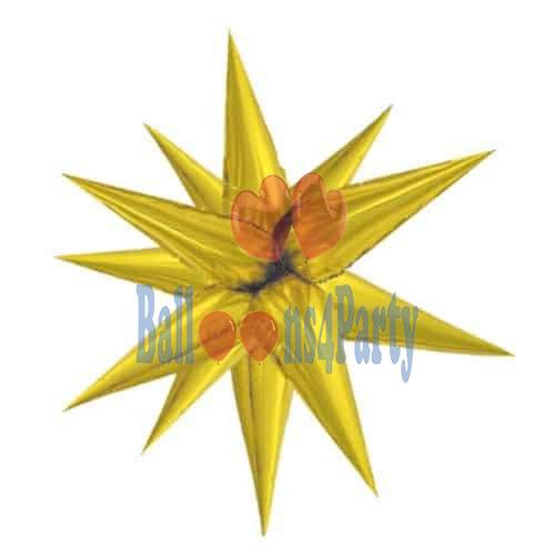 Balon folie stea 3d auriu 45cm [6]