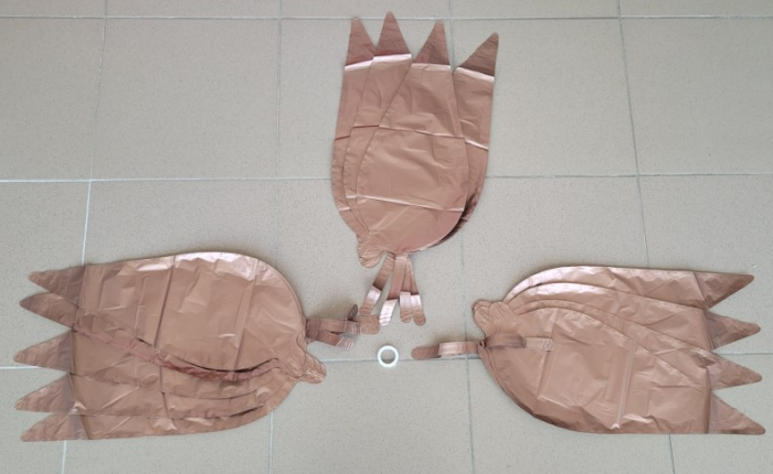 Balon folie stea 3D ciocolata 90 cm [4]
