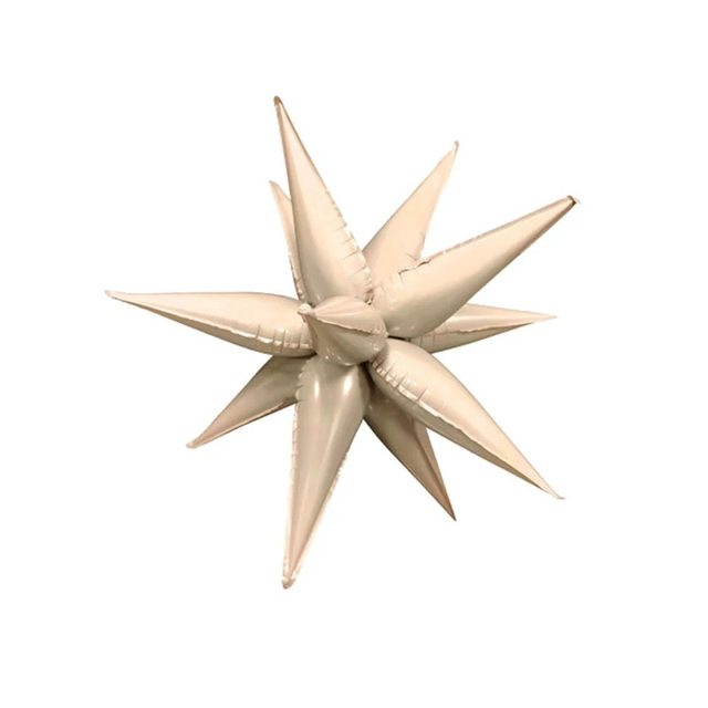 Balon folie stea 3D crem 90 cm [1]