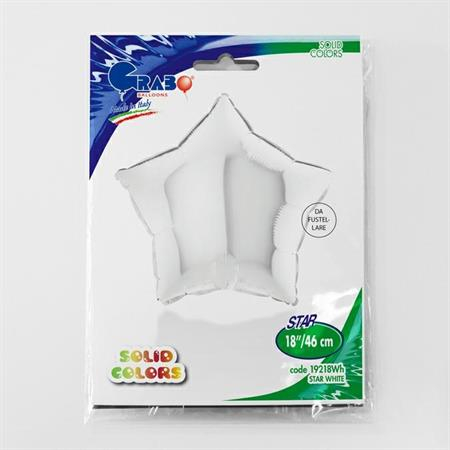 Balon Folie Stea Alba 46cm, 19218WH [5]