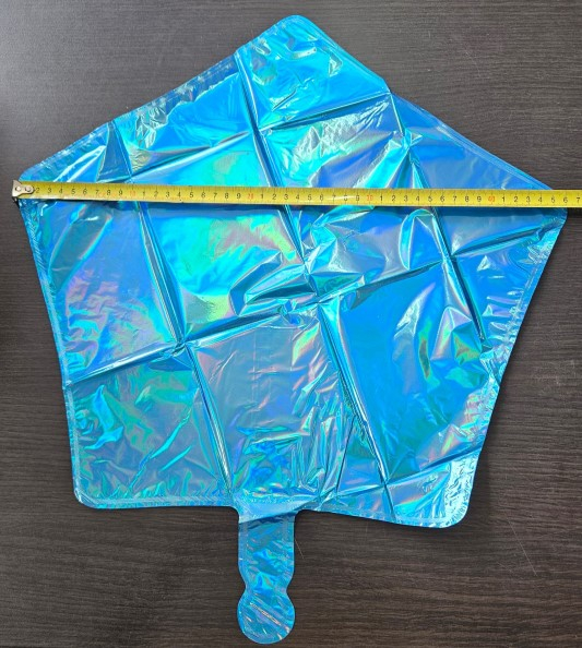 Balon folie stea albastra holograma 45 cm [3]