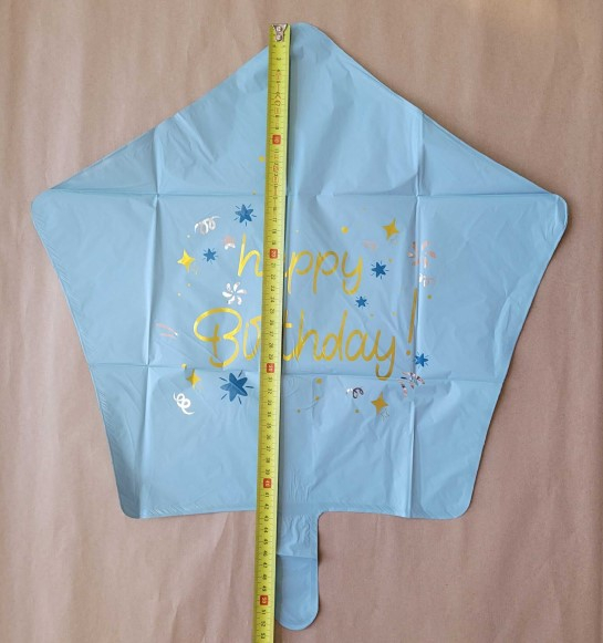 Balon folie stea albastru Happy Birthday 45 cm [3]