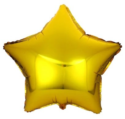 Balon folie Stea Auriu Deschis 45cm