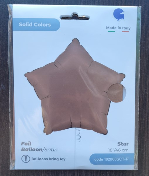 Balon folie stea ciocolata 46 cm [5]