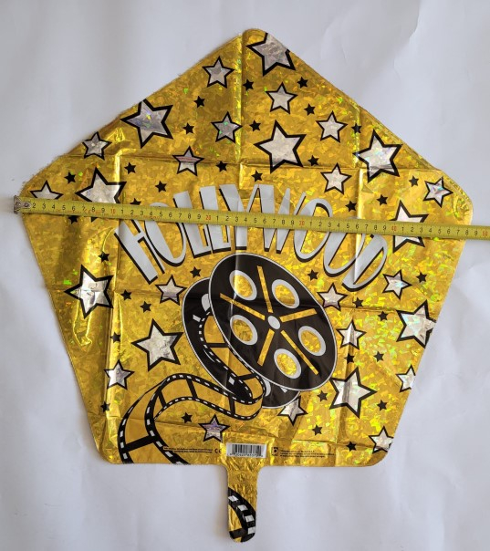 Balon folie stea Hollywood holograma 48 cm [3]