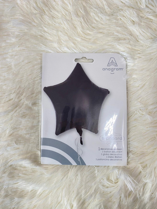 Balon folie stea neagra 43 cm [3]