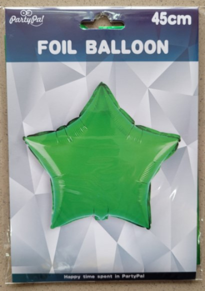 Balon folie stea verde 45 cm [5]