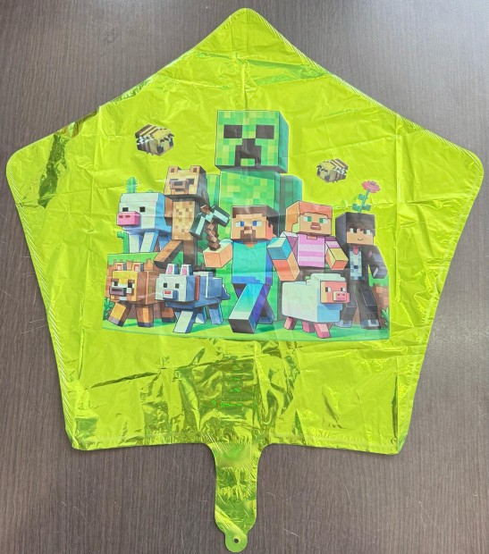 Balon folie stea verde Minecraft 45 cm [2]