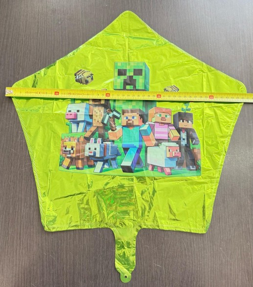 Balon folie stea verde Minecraft 45 cm [3]