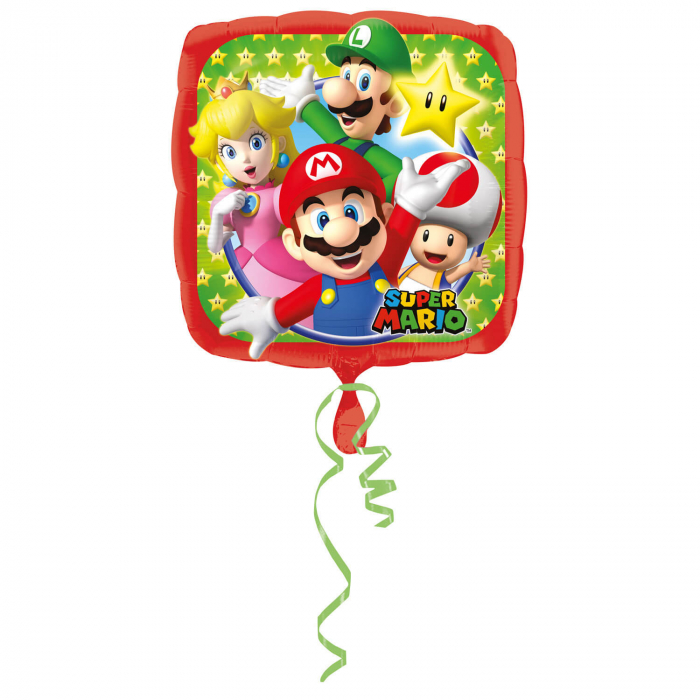 Balon folie Super Mario Bros 43cm 026635320085