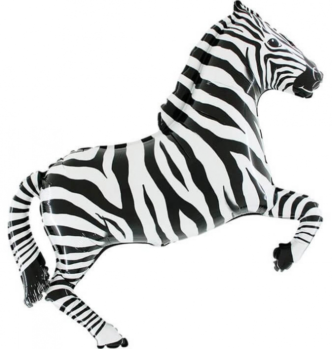 Balon folie supershape zebra 99 cm