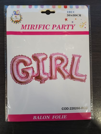 Balon folie text „Girl” 80 x 30cm [3]