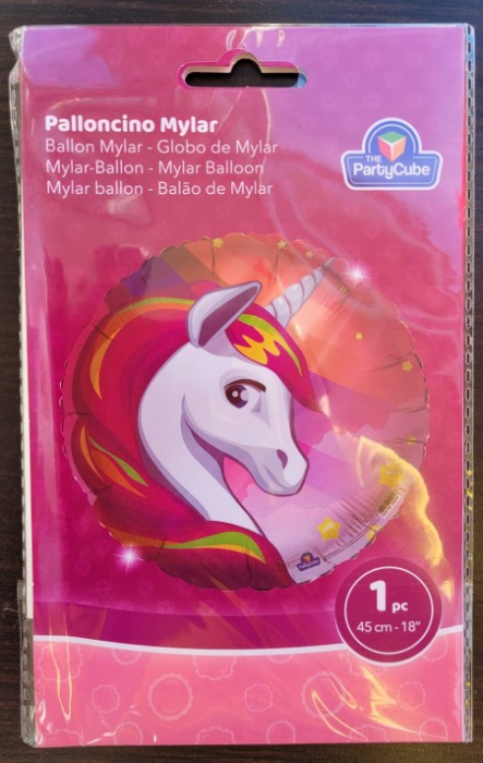 Balon folie Unicorn roz 45 cm [4]