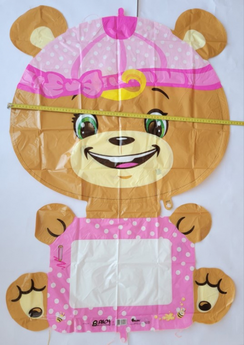 Balon folie ursulet roz cu tabla de scris 122 cm [4]