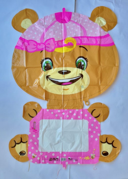 Balon folie ursulet roz cu tabla de scris 122 cm [2]