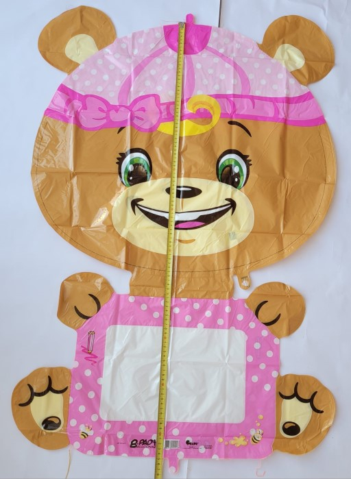 Balon folie ursulet roz cu tabla de scris 122 cm [3]