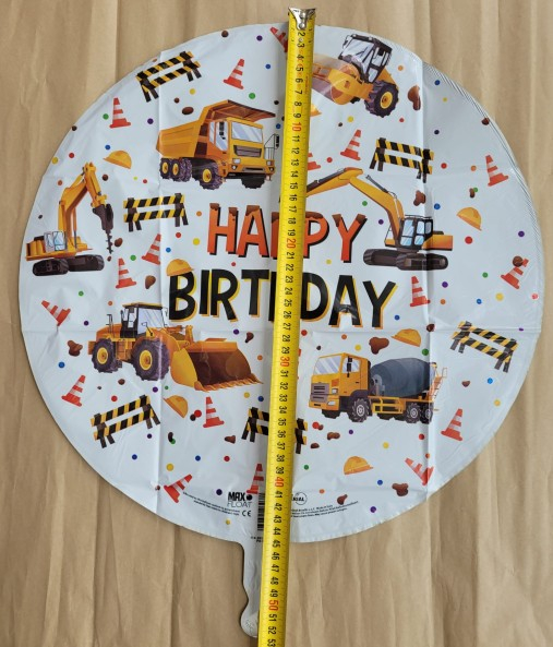 Balon folie utilaje constructii Happy Birthday 46 cm [3]