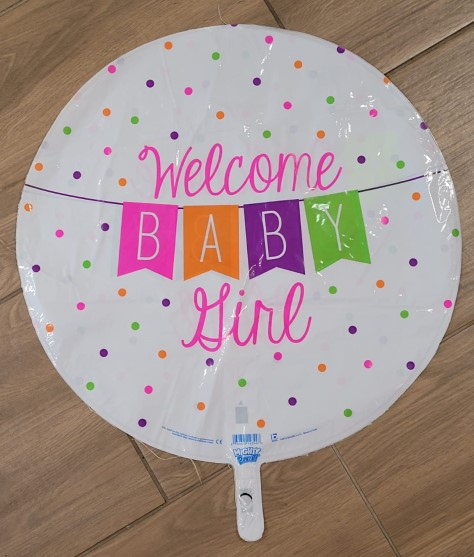 Balon folie welcome Baby Girl 53 cm [2]