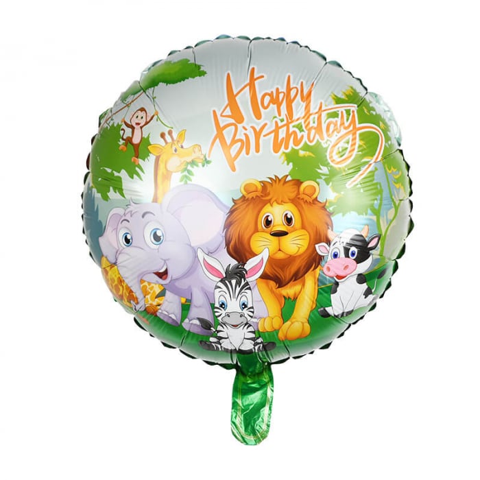 Balon folie Zoo Happy Birthday 43 cm