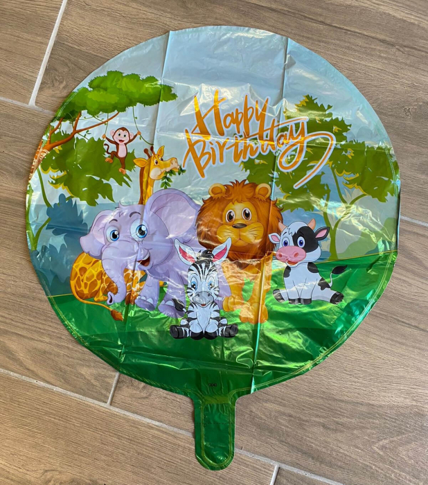 Balon party, folie metalizata multicolor, 43 cm, animalute, natura [2]