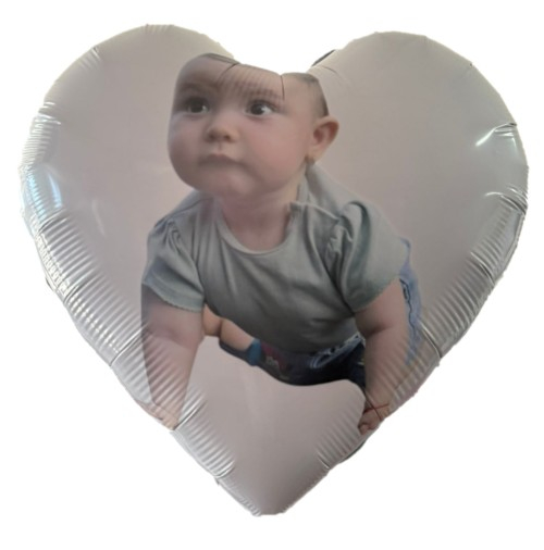 Balon inima alb personalizabil 45 cm [8]