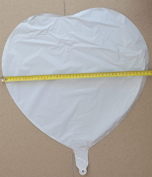 Balon inima alb personalizabil 45 cm [3]