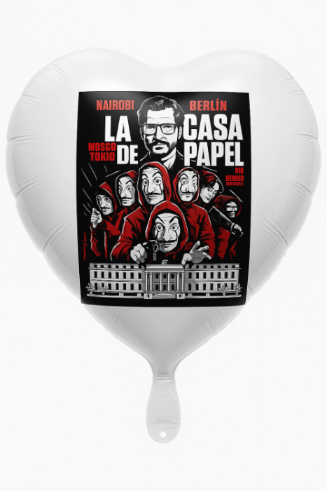 Balon inima alb personalizabil 45 cm [6]