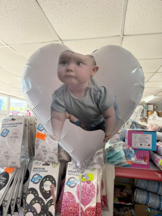 Balon inima alb personalizabil 45 cm [7]