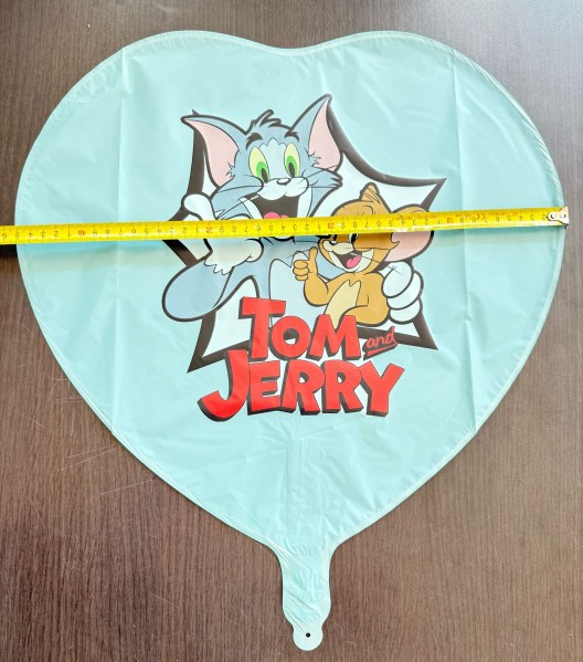 Balon inima albastra personalizabil Tom si Jerry 45 cm [4]