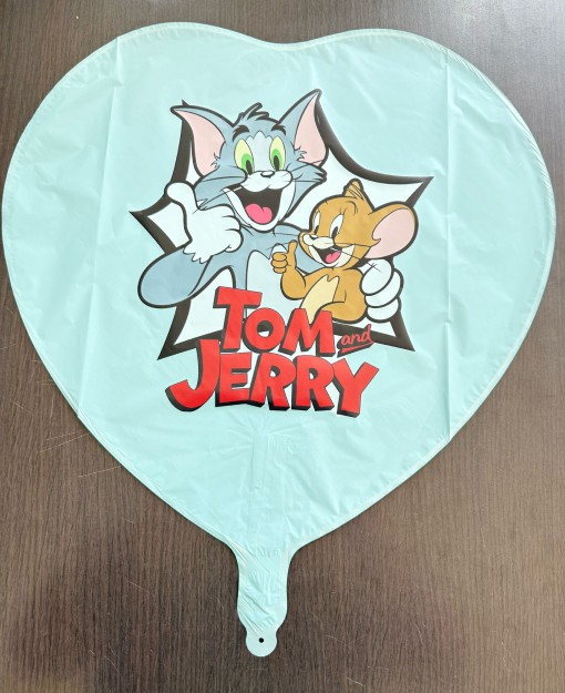 Balon inima albastra personalizabil Tom si Jerry 45 cm [2]