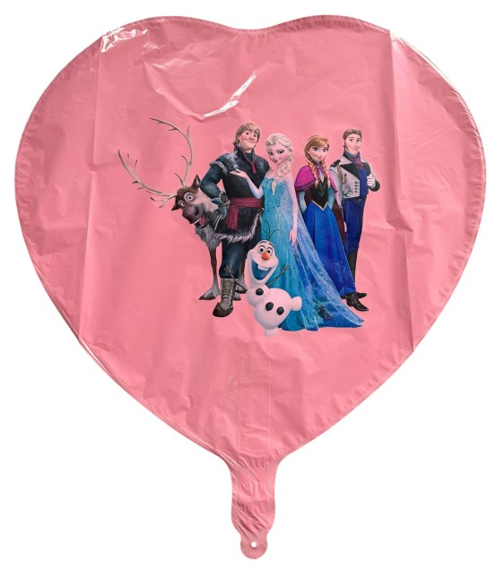 Balon inima roz personalizabil Frozen 45 cm [1]
