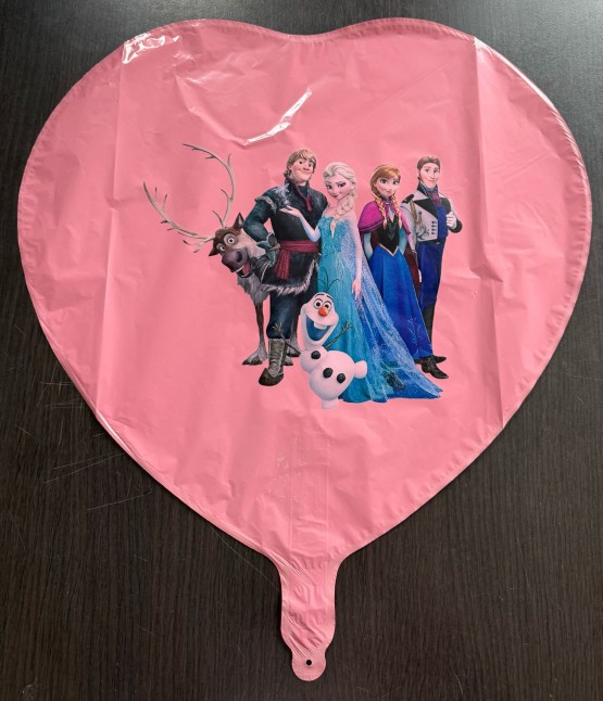 Balon inima roz personalizabil Frozen 45 cm [2]