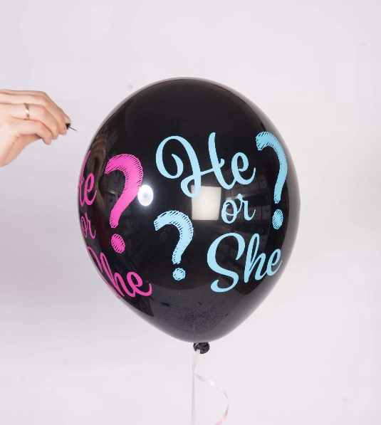 Balon latex dezvaluirea sexului / He or She 60 cm [4]
