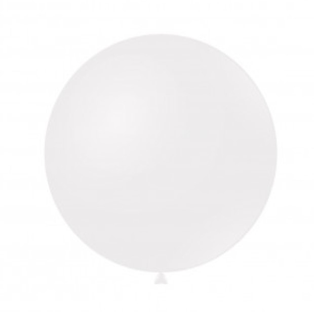 Balon latex jumbo alb 91 cm