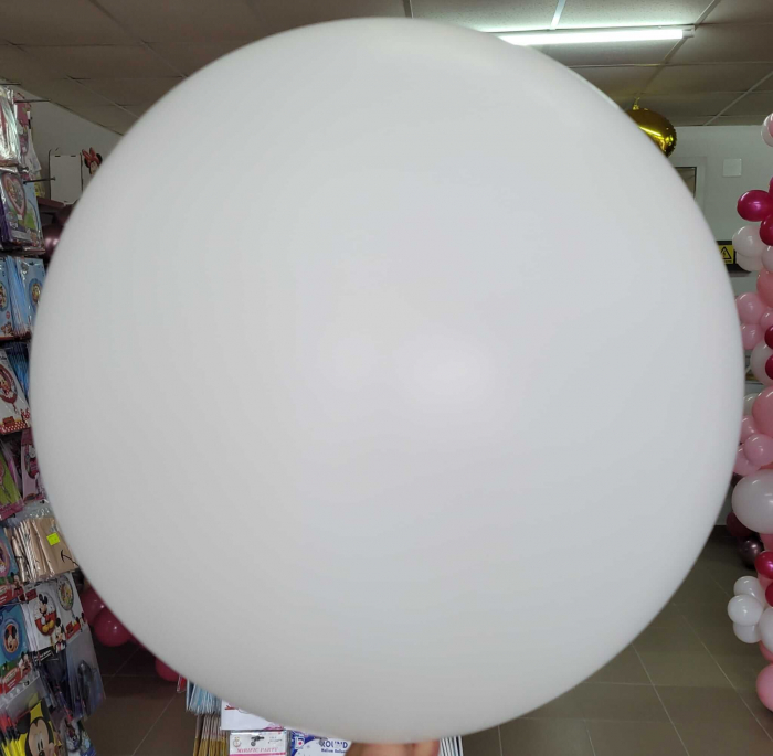 Balon latex jumbo alb 91cm [2]