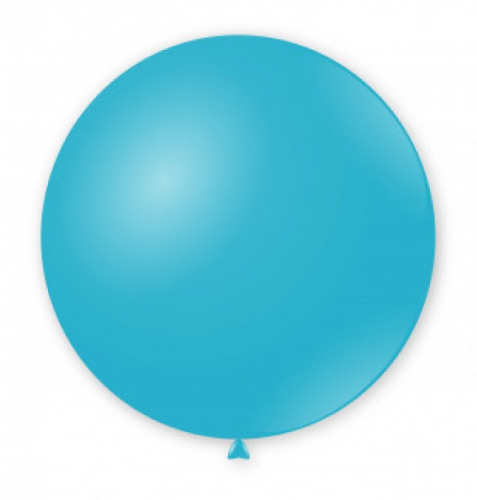 Balon latex jumbo albastru deschis 83 cm