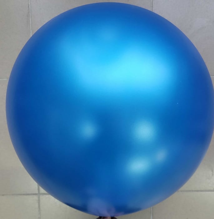 Balon latex jumbo albastru metalizat 83 cm [2]