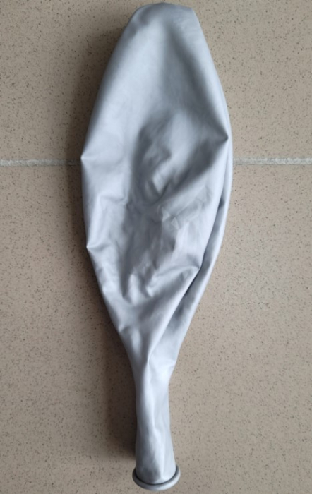 Balon latex jumbo argintiu chrome 61 cm [5]