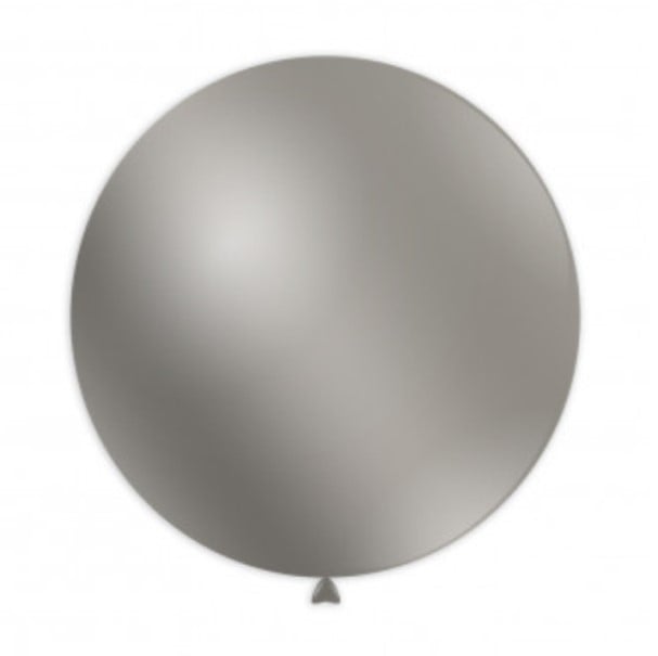 Balon latex jumbo argintiu metalizat 83 cm