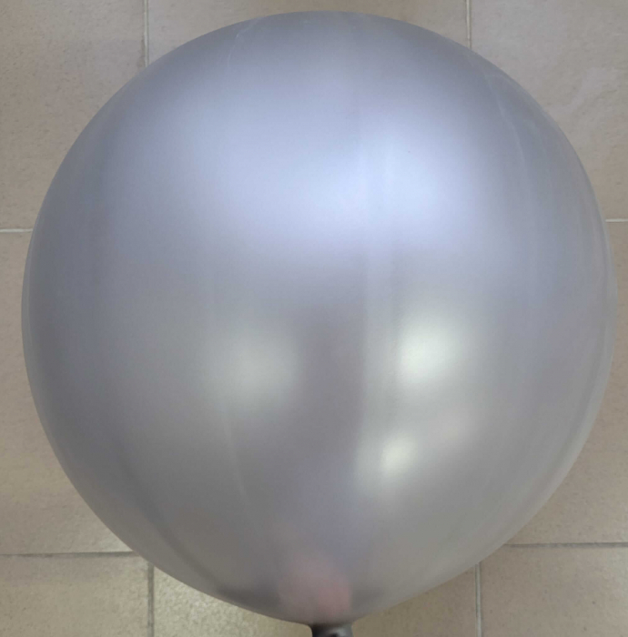 Balon latex jumbo argintiu metalizat 83 cm [2]