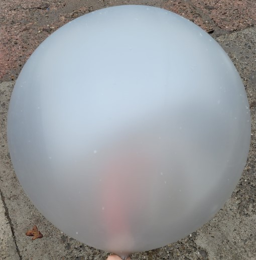 Balon latex jumbo argintiu sidef 90 cm [3]